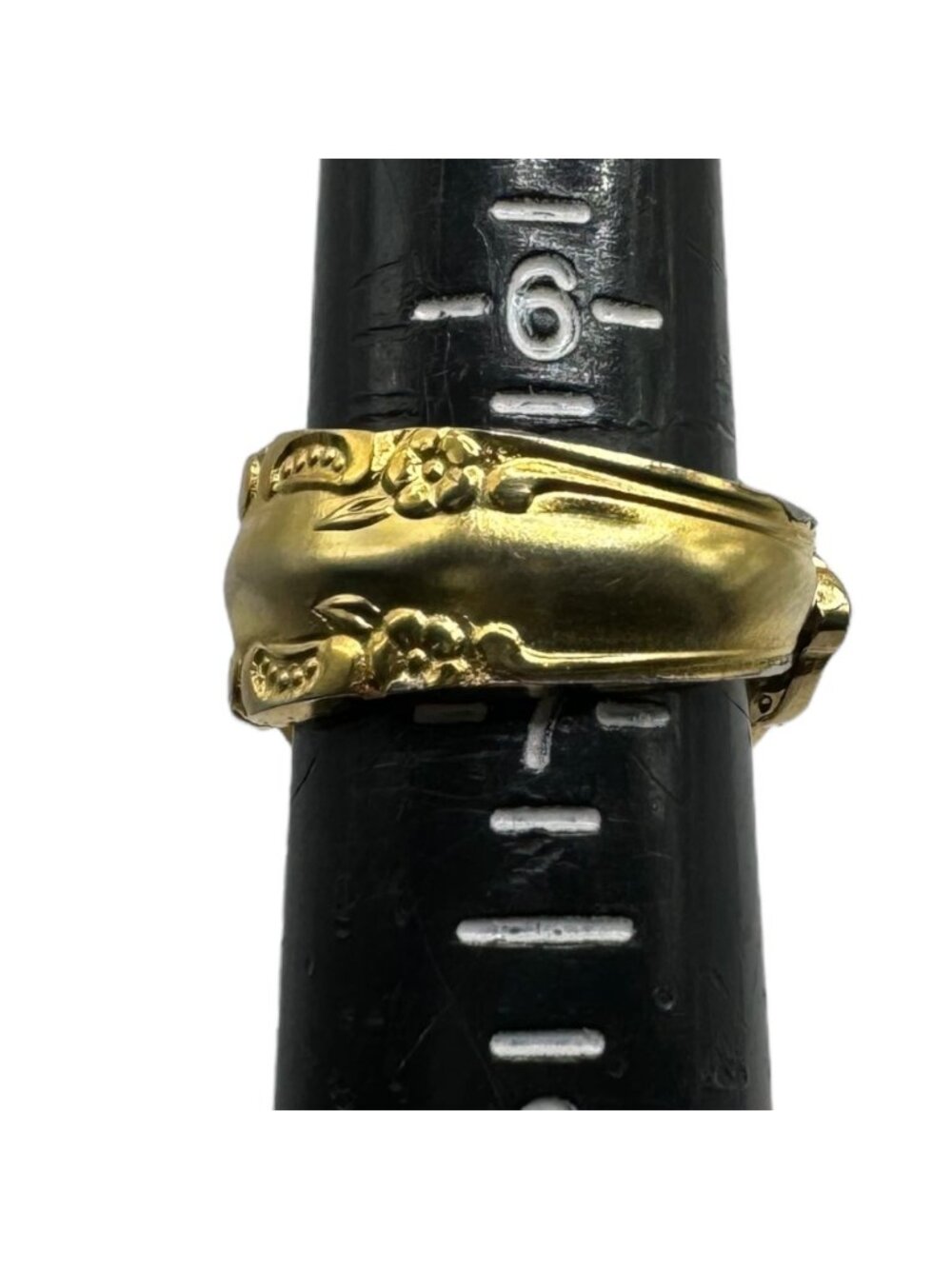 King Arthur’s Gold Electroplated Artisan Spoon Ring - Picture 5 of 12